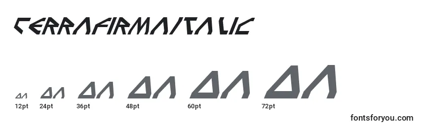 TerraFirmaItalic Font Sizes
