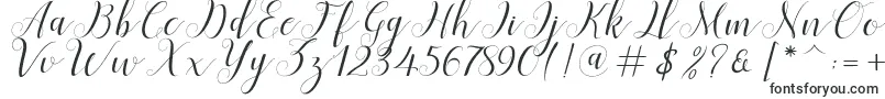 Czcionka Menttion Script – czcionki kaligraficzne
