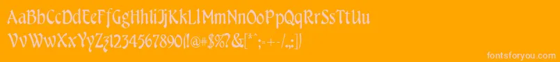 MENUETTO Font – Pink Fonts on Orange Background