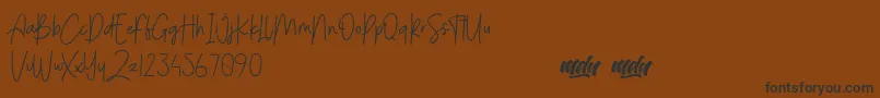 Menulist Beauty   PERSONAL USE Font – Black Fonts on Brown Background