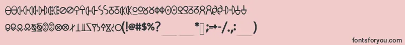 MeowsPhone Font – Black Fonts on Pink Background