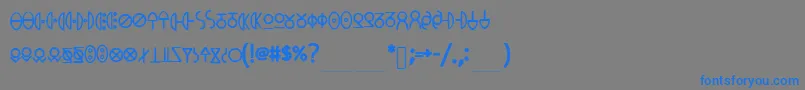 Подробнее о шрифте MeowsPhone Шрифт MeowsPhone – синие шрифты на сером фоне