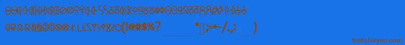 Шрифт MeowsPhone – коричневые шрифты на синем фоне