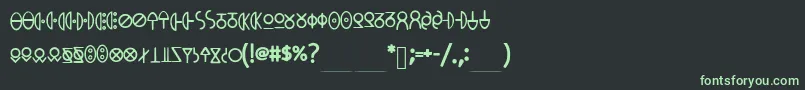 MeowsPhone Font – Green Fonts on Black Background