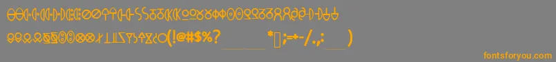 MeowsPhone Font – Orange Fonts on Gray Background