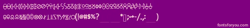 MeowsPhone Font – Pink Fonts on Purple Background