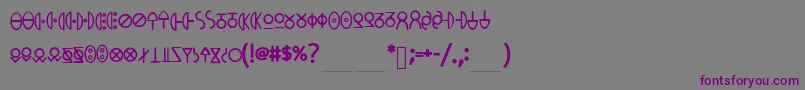 MeowsPhone Font – Purple Fonts on Gray Background