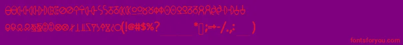 fuente MeowsPhone – Fuentes Rojas Sobre Fondo Morado