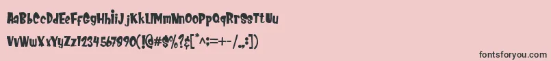 フォントMEOWZA – ピンクの背景に黒い文字
