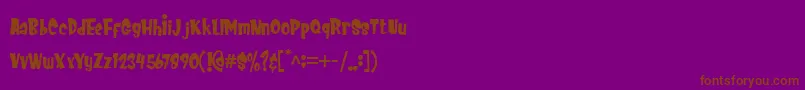 Шрифт MEOWZA – коричневые шрифты на фиолетовом фоне