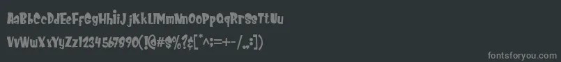 MEOWZA Font – Gray Fonts on Black Background