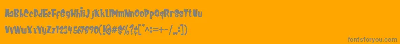 MEOWZA Font – Gray Fonts on Orange Background