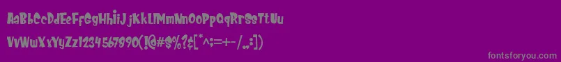 MEOWZA Font – Gray Fonts on Purple Background