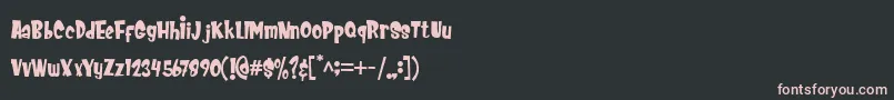 MEOWZA Font – Pink Fonts on Black Background
