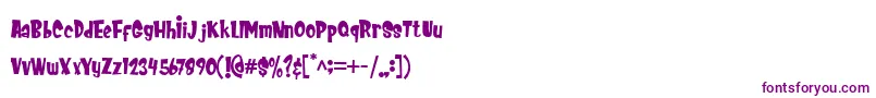 Шрифт MEOWZA – фиолетовые шрифты на белом фоне