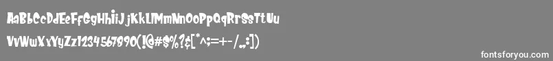 MEOWZA Font – White Fonts on Gray Background