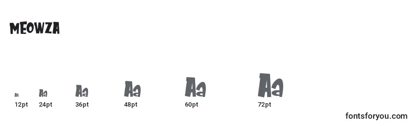 Размеры шрифта MEOWZA