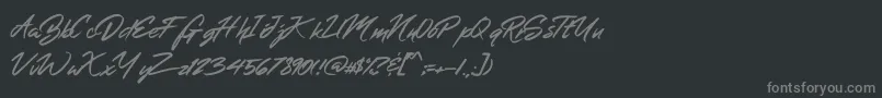 MerahbBush Font – Gray Fonts on Black Background