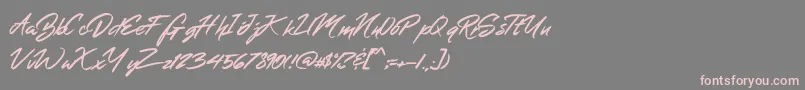 MerahbBush Font – Pink Fonts on Gray Background
