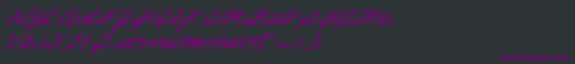 MerahbBush Font – Purple Fonts on Black Background
