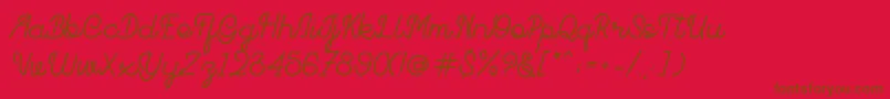 merajhutte Font – Brown Fonts on Red Background