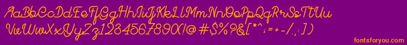 merajhutte Font – Orange Fonts on Purple Background