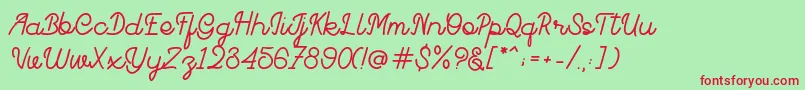 merajhutte Font – Red Fonts on Green Background