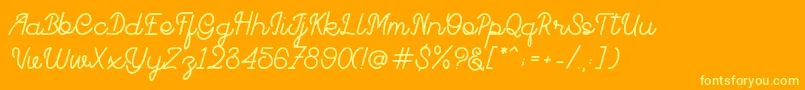 merajhutte Font – Yellow Fonts on Orange Background
