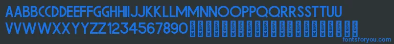 Meraki Regular Font – Blue Fonts on Black Background
