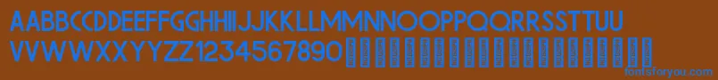 Шрифт Meraki Regular – синие шрифты на коричневом фоне