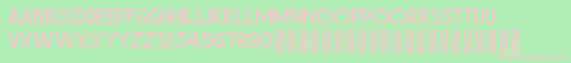 Meraki Regular-fontti – vaaleanpunaiset fontit vihreällä taustalla