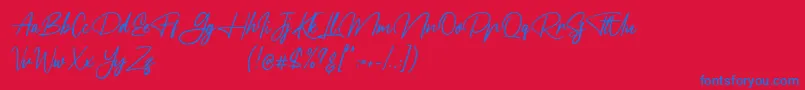 fuente Meranie – Fuentes Azules Sobre Fondo Rojo