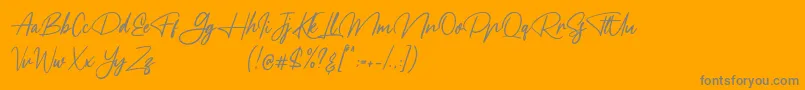 More about Meranie Font Meranie Font – Gray Fonts on Orange Background