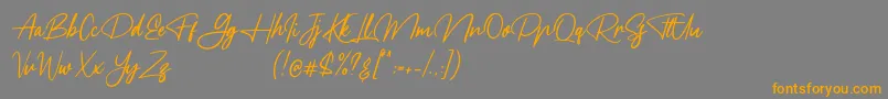 Meranie Font – Orange Fonts on Gray Background