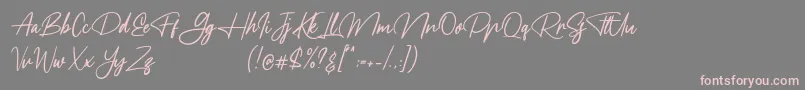 Weitere Informationen zur Meranie-Schriftart Meranie-Schriftart – Rosa Schriften auf grauem Hintergrund