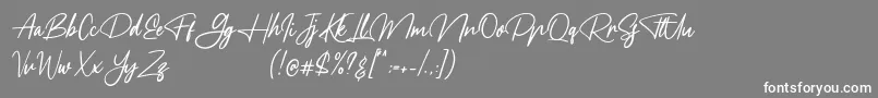 フォントMeranie – 灰色の背景に白い文字