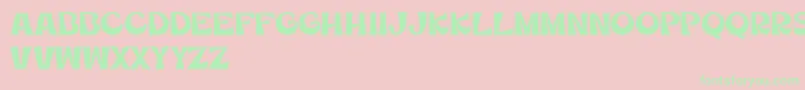 fuente MercuriaDemo – Fuentes Verdes Sobre Fondo Rosa