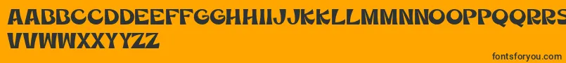 MercuriaDemo Font – Black Fonts on Orange Background