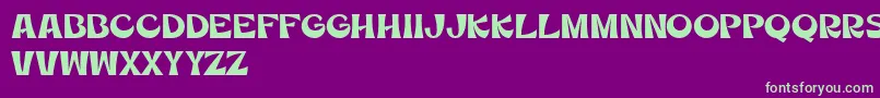 MercuriaDemo Font – Green Fonts on Purple Background