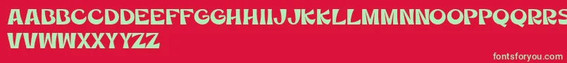 MercuriaDemo Font – Green Fonts on Red Background