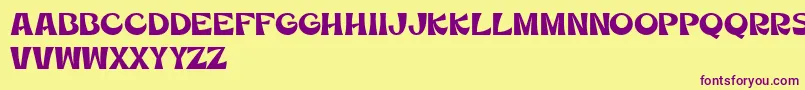 MercuriaDemo Font – Purple Fonts on Yellow Background