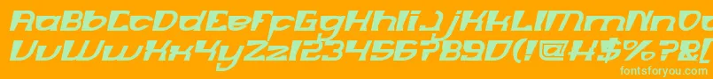 fuente MERCURY Bold italic – Fuentes Verdes Sobre Fondo Naranja