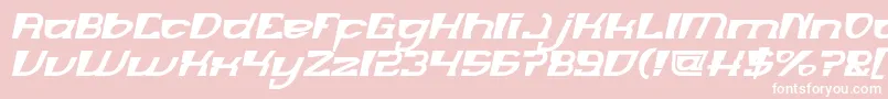 Police MERCURY Bold italic – polices blanches sur fond rose