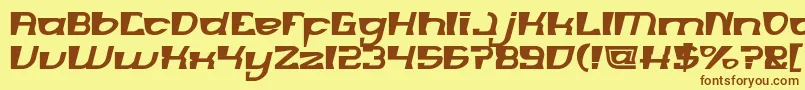 MERCURY Bold Font – Brown Fonts on Yellow Background