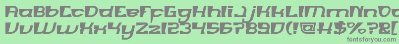 フォントMERCURY Bold – 緑の背景に灰色の文字