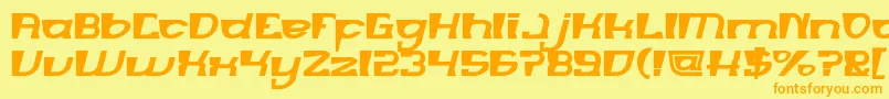 MERCURY Bold Font – Orange Fonts on Yellow Background