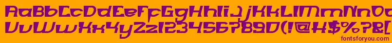 MERCURY Bold Font – Purple Fonts on Orange Background