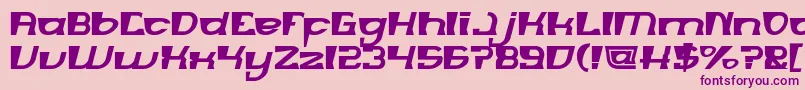 MERCURY Bold-fontti – violetit fontit vaaleanpunaisella taustalla
