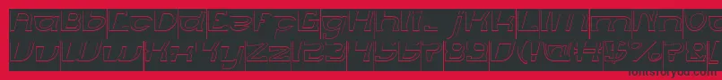 MERCURY Hollow Inverse Font – Black Fonts on Red Background