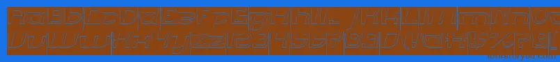 MERCURY Hollow Inverse Font – Brown Fonts on Blue Background